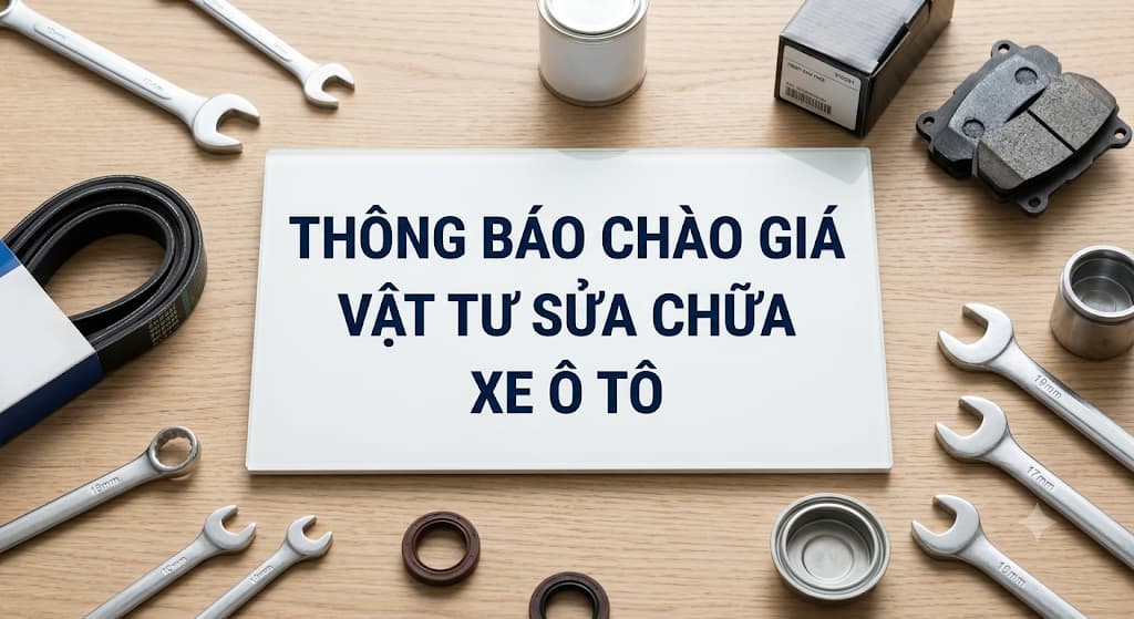Thông báo: Mời báo giá vật tư, dịch vụ sửa chữa xe ô tô dạy lái (Biển số 78C-09483)